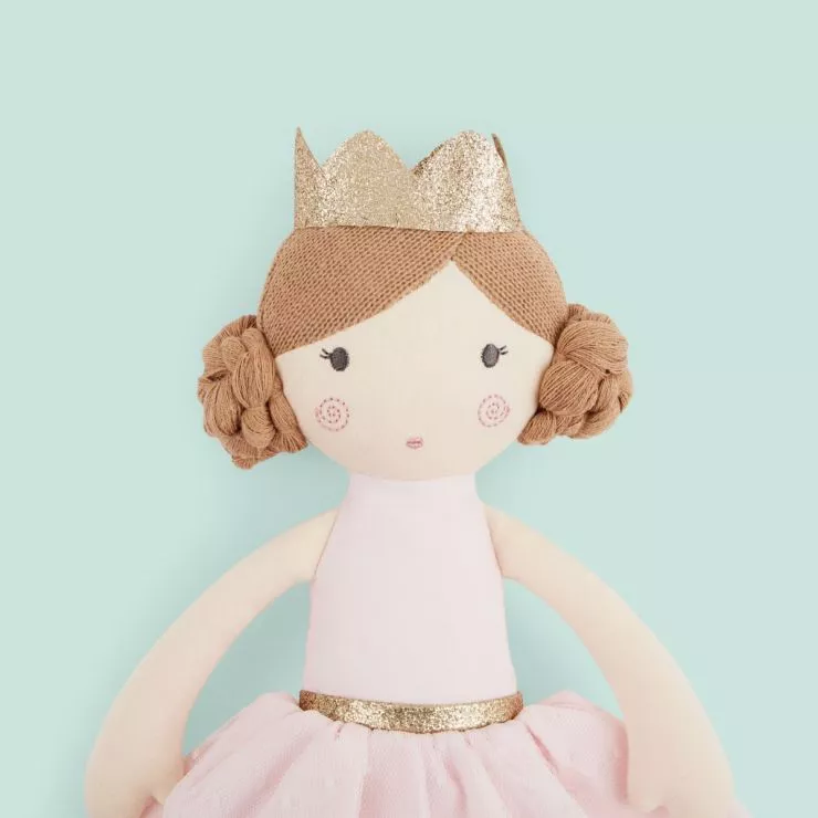 Personalised Light Brown Hair Ballerina Doll