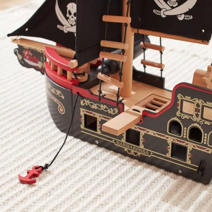 Personalised Le Toy Van Barbarossa Pirate Ship