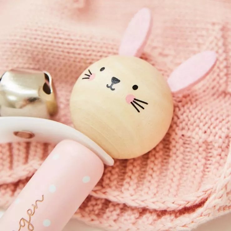 Personalised Wooden Bunny Handbell