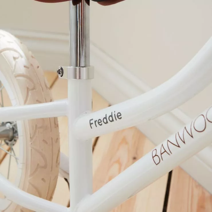 Personalised Banwood First Go Balance Bike in White