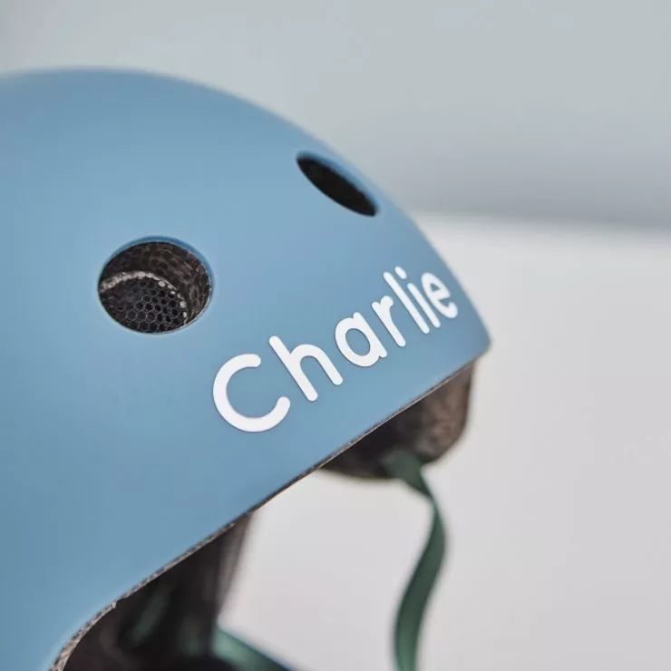 Personalised Scoot and Ride Steel Blue Helmet XXS-S