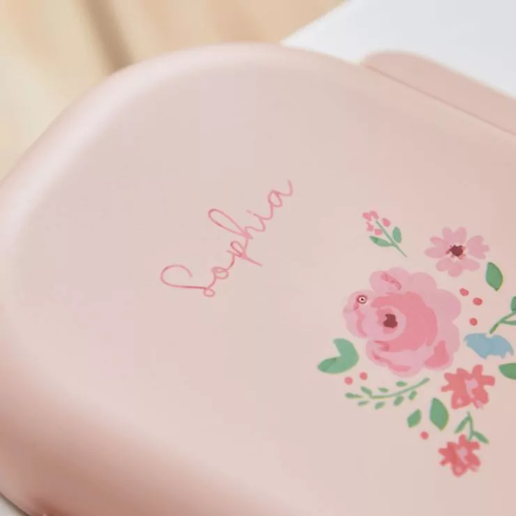 Personalised Pink Floral Design Lunch Box