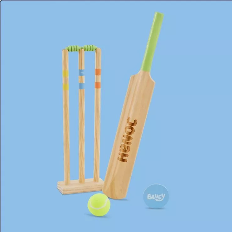 Personalised Bluey Cricket Set