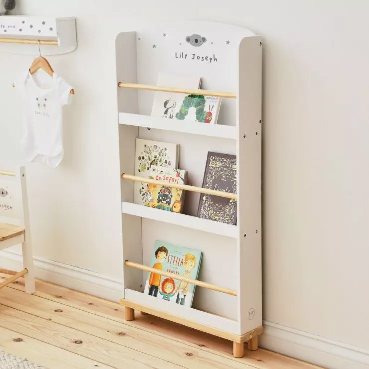 Personalised Koala Design White Bookcase
