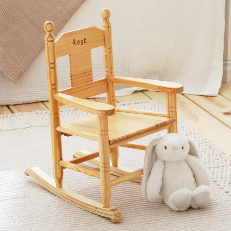 Personalised Classic Wooden Rocking Chair
