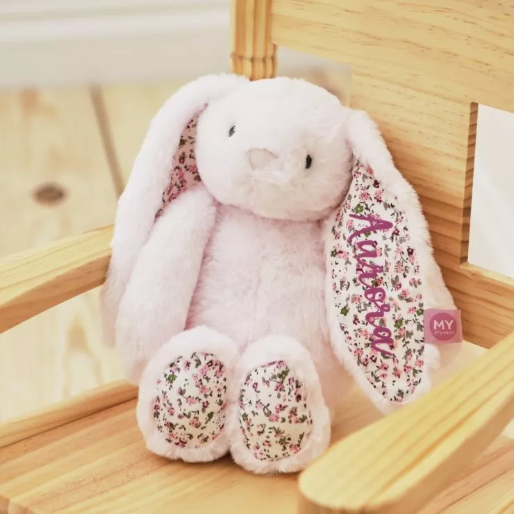 Personalised Pale Pink Bunny Soft Toy