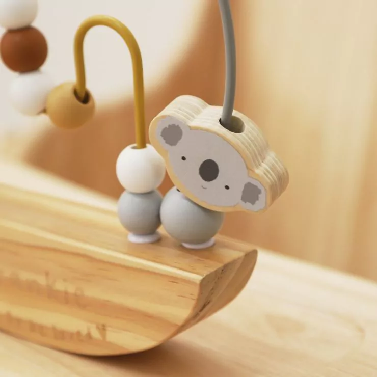 Personalised Mini Mono Rocking Bead Activity Toy