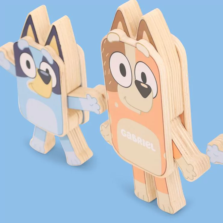 Personalised Bluey Family Wooden Figurines