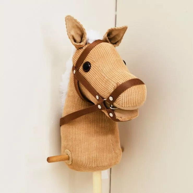Personalised Brown Cord Hobby Horse
