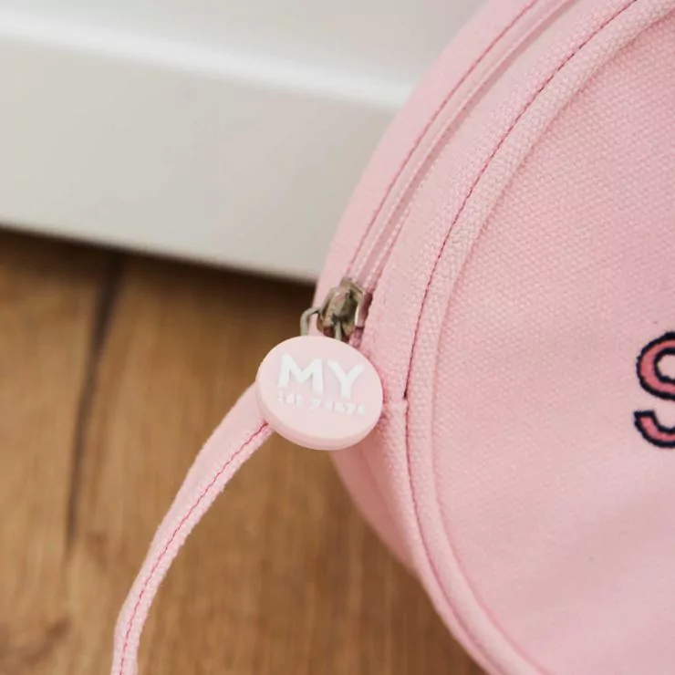 Personalised Pastel Letter Patch Pink Handbag