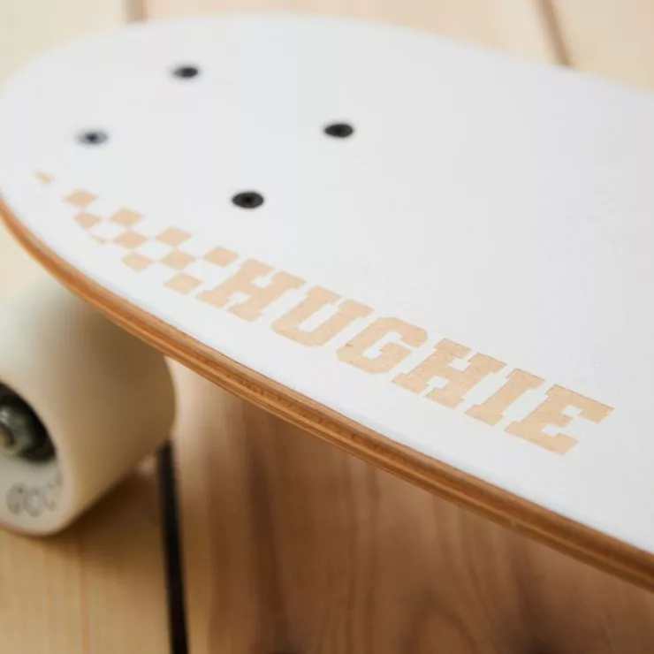 Personalised White Banwood Skateboard 