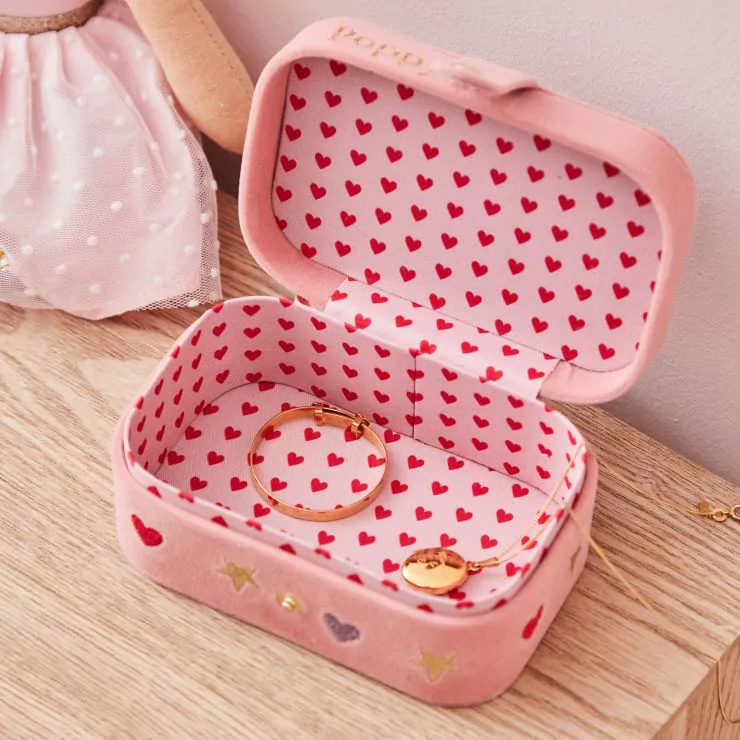 Personalised Pink Stych Kids' Unicorn Jewellery Box