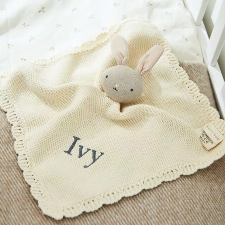 Personalised Avery Row Blushing Bunny Comforter