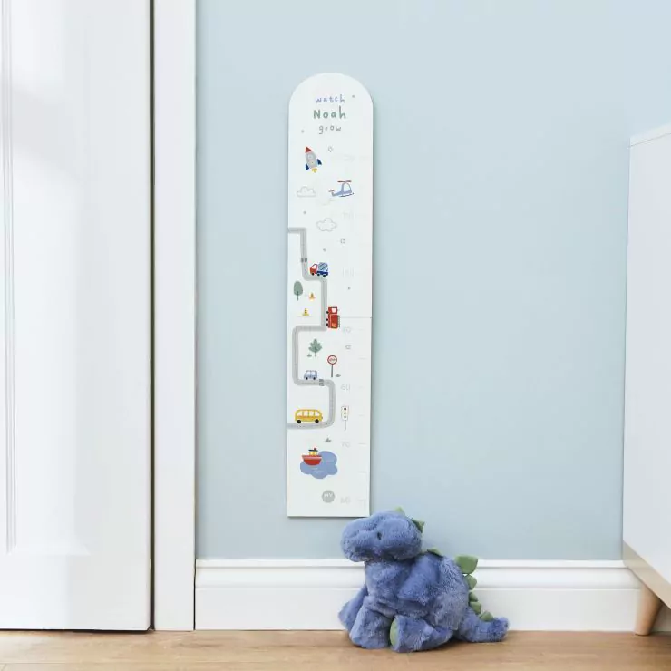 Personalised Rocket Wooden Height Chart