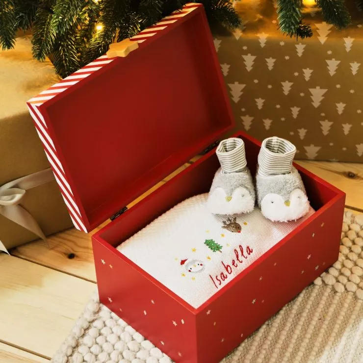 Personalised Red Christmas Gift Box