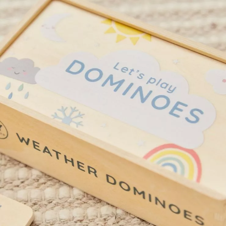 Personalised Weather Wooden Domino Set