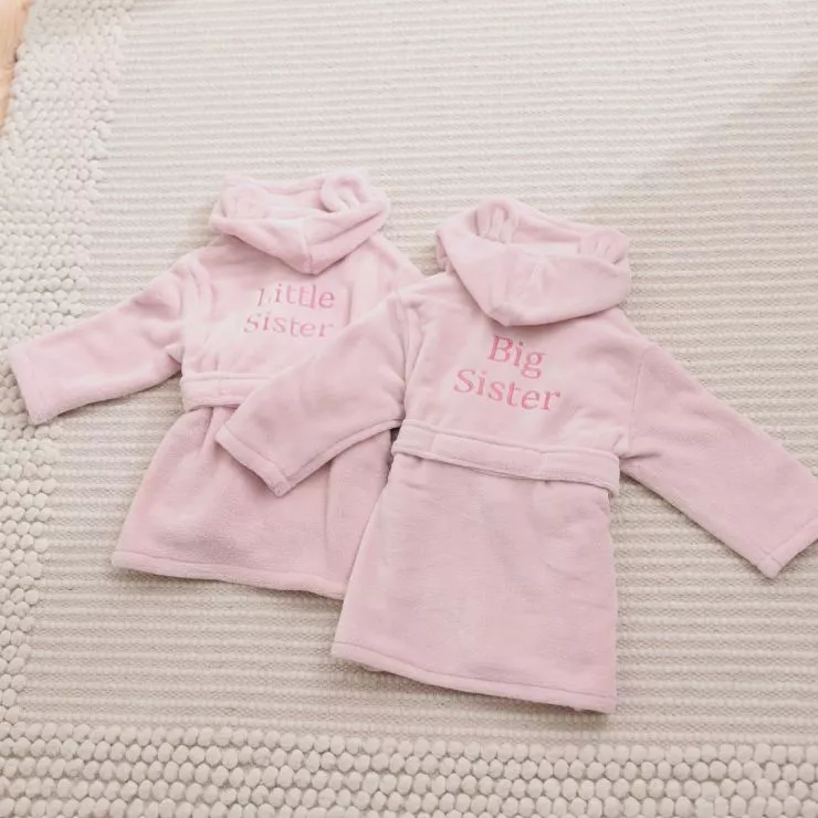 Matching Pink Sibling Robe Set