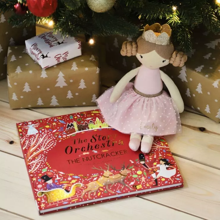 Personalised Nutcracker Musical Story Book and Ballerina Doll Gift Set