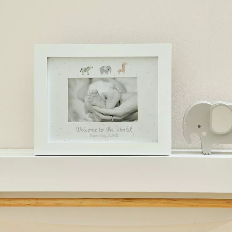 Personalised Welcome To The World Frame