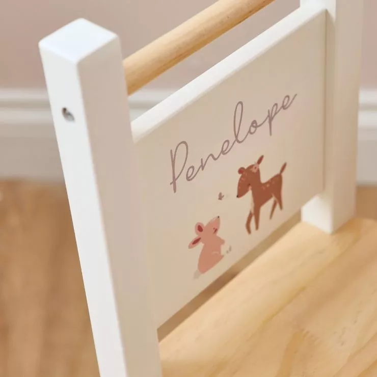 Personalised Woodland Animals Table and Chairs Set