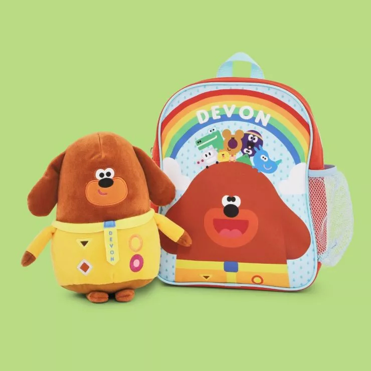 Personalised Hey Duggee Backpack and Soft Toy Set