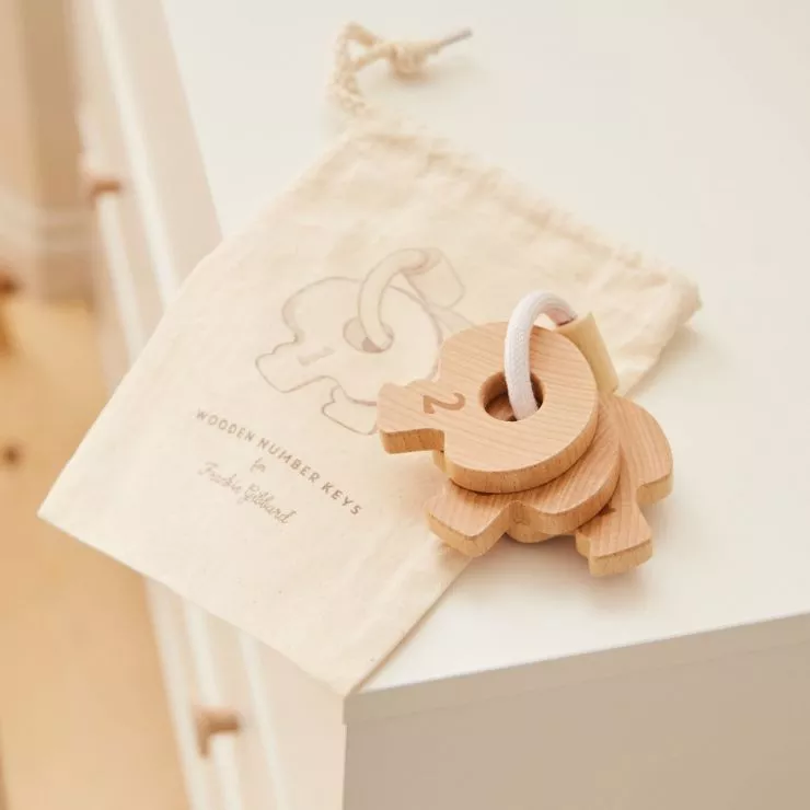 Personalised Bambino Wooden Toy Keys