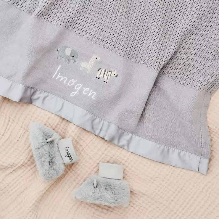 Personalised Grey Cosy Gift Set