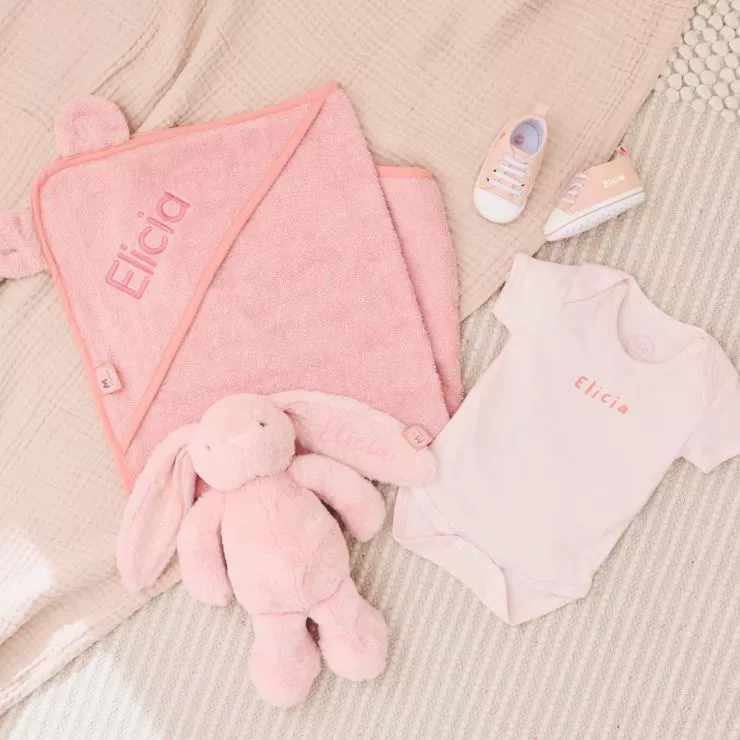 Personalised Pink New Baby Bundle