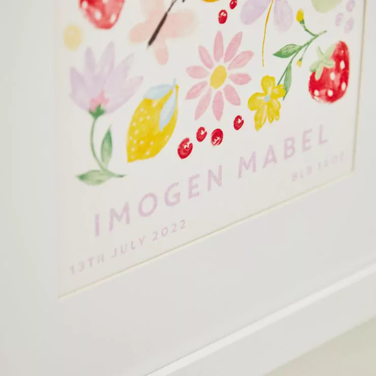Personalised Fruity Floral Wall Art