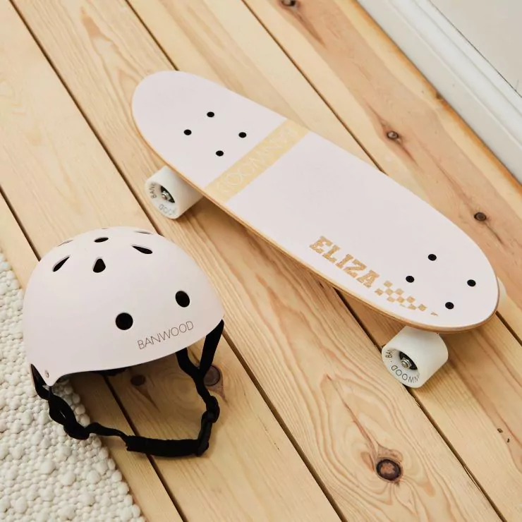 Personalised Pink Banwood Skateboard and Helmet