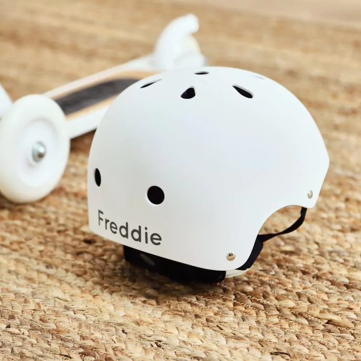 Personalised White Banwood Scooter and Helmet