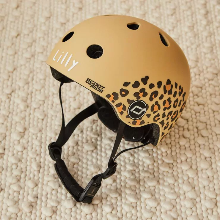 Personalised Scoot and Ride Leopard Highway Kick 1 Scooter & Helmet Gift Set