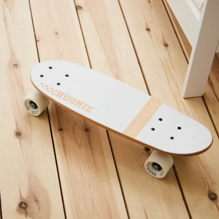 Personalised White Banwood Skateboard & Helmet Set