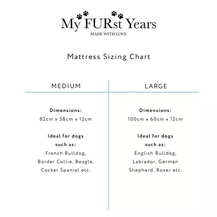 Mattress Sizing Chart