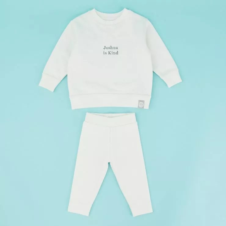 Personalised Ivory Slogan Outfit Set