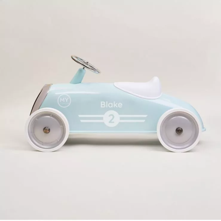 NO. 2 Personalised 2nd Birthday Blue Ride on Toy