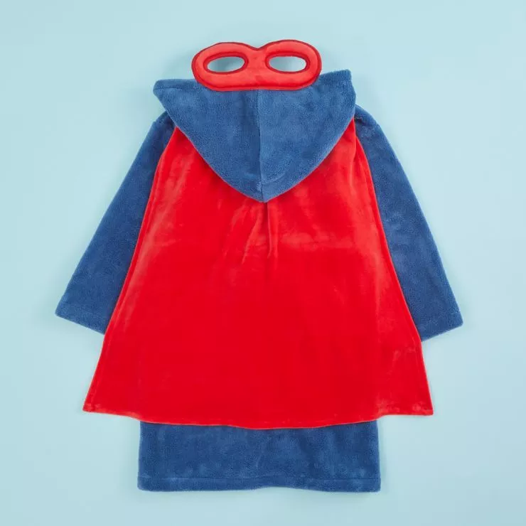 Personalised Super Hero Robe with Mask Back