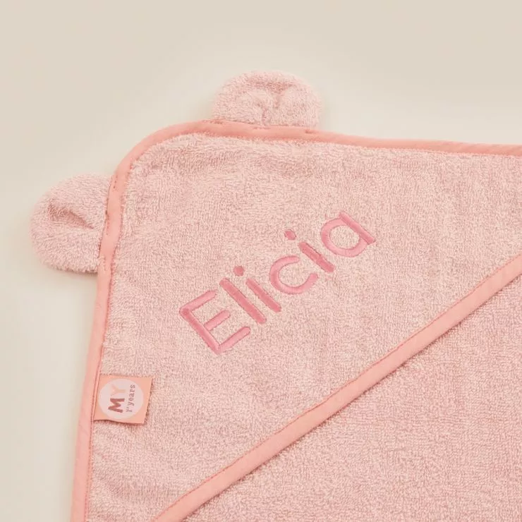 Personalised Small Pink Hooded Towel
