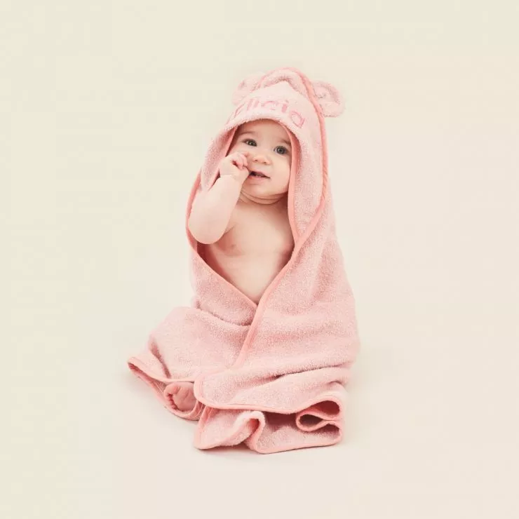 Personalised Small Pink Hooded Towel