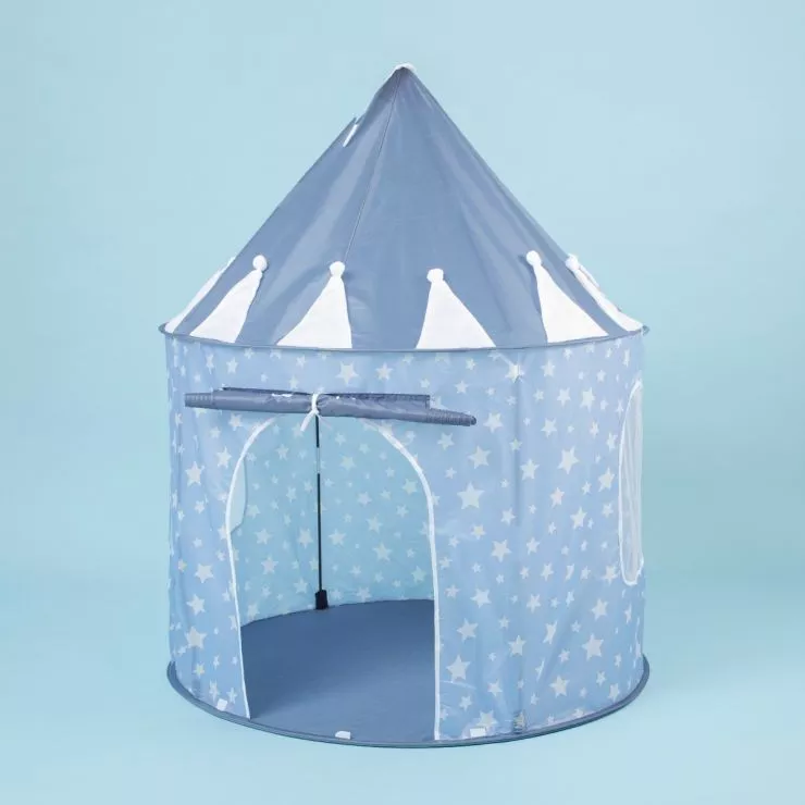 Personalised Blue Star Play Tent Open
