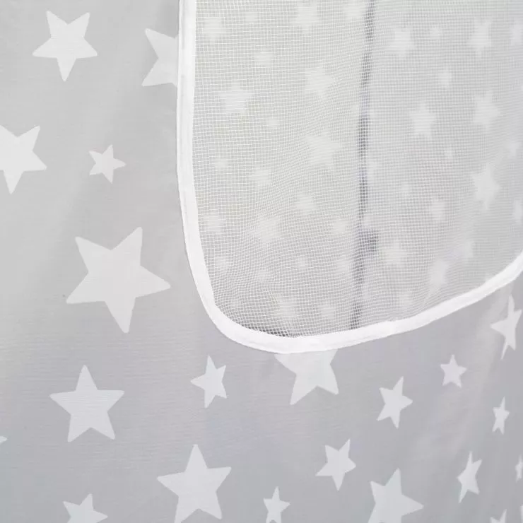 Personalised Grey Star Play Tent Detail