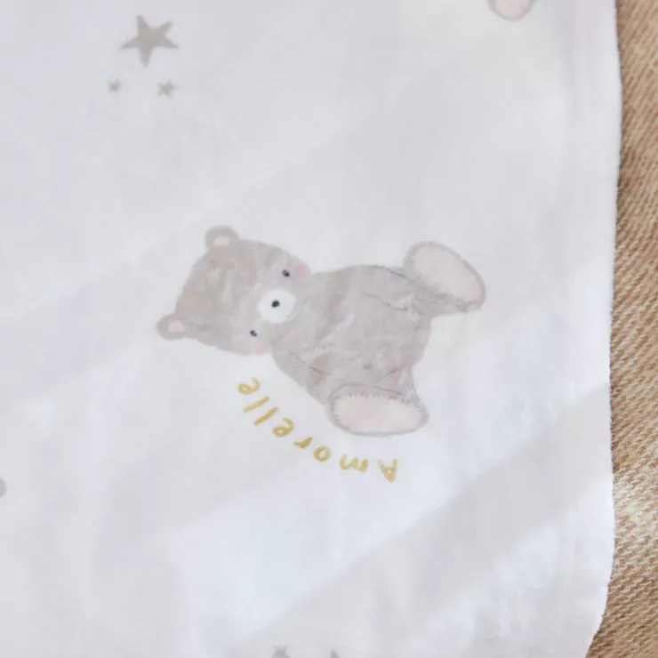 Personalised Biscuit Bear Fleece Baby Blanket