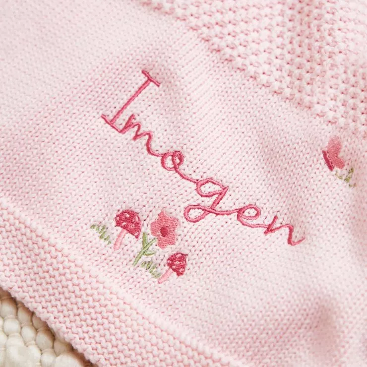 Personalised Floral Light Pink Shawl 