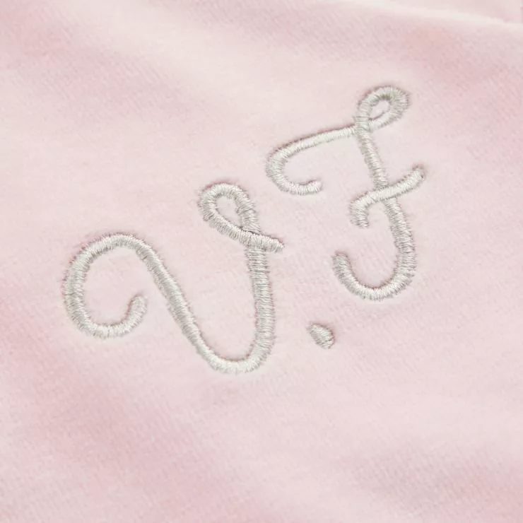 Personalised Pink Ruffle Detail Velour Tracksuit - Personalisation

