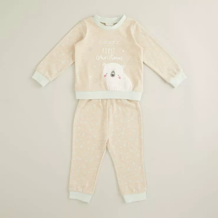 Personalised 'My 1st Christmas' Pyjama Set Flat