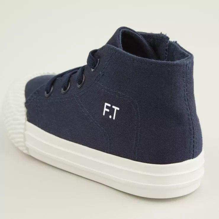 Personalised Navy Toddler High Top Trainers