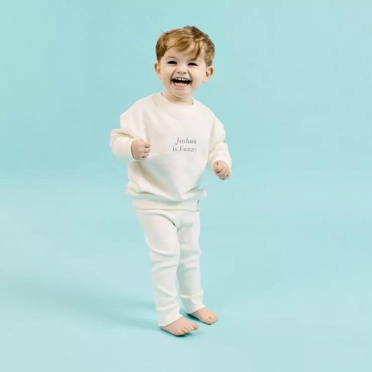 Personalised Ivory Slogan Outfit Set