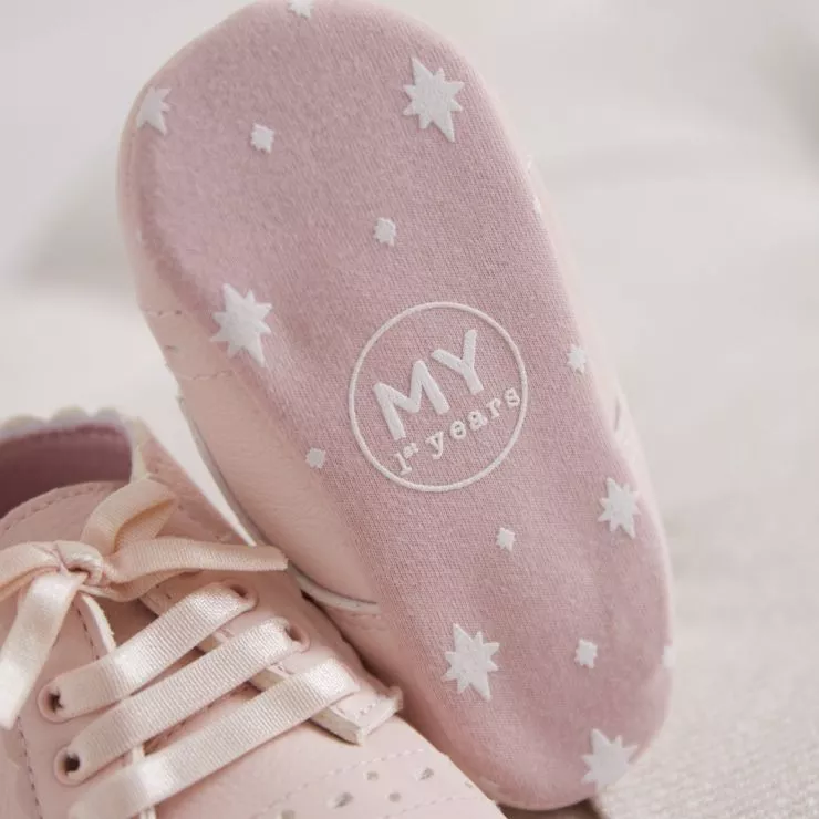Personalised Pink Leather Booties