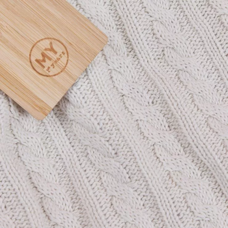 Personalised Cream Medium Knitted Stocking
