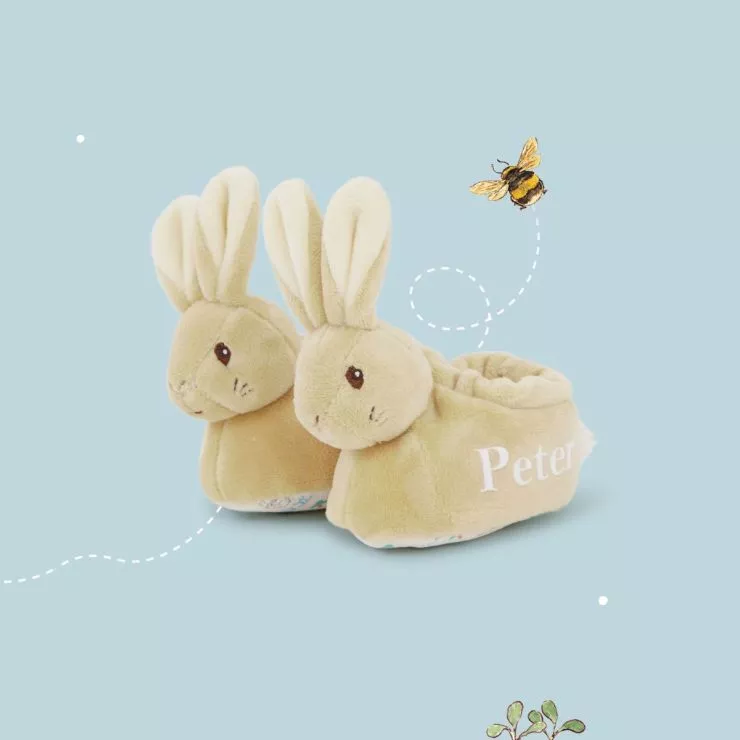 Personalised Peter Rabbit Baby's First Booties